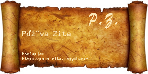 Páva Zita névjegykártya