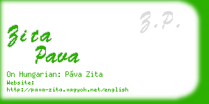 zita pava business card